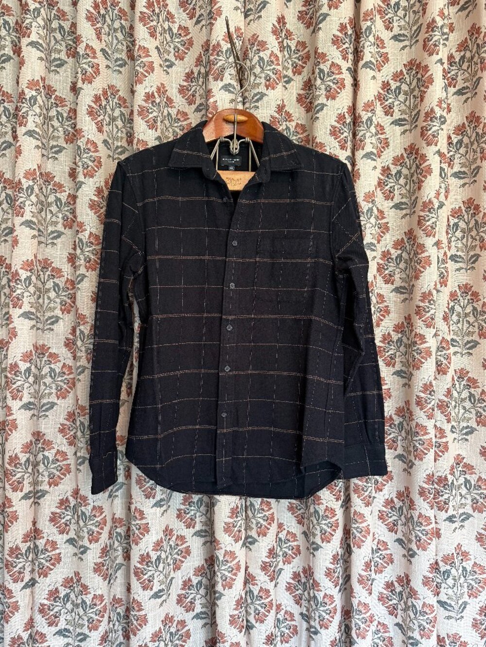 Men's Club Monaco Flannel Button Down Shirt Medium